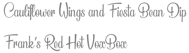 Califlower Wings and Fiesta Bean Dip