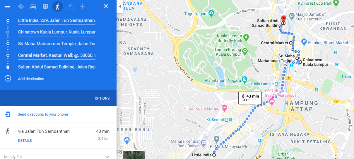 TheSavvyPantry-KualaLumpur1Day_WalkingTourMap